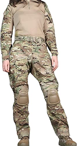 SINAIRSOFT Taktische Damen-Shirt-Hose mit Polstern Combat Gen3 Airsoft Paintball BDU Uniform, Multikamera, Large SINAIRSOFT Taktische Damen-Shirt-Hose mit Polstern Combat Gen3 Airsoft Paintball BDU Uniform, Multikamera, Large von SINAIRSOFT