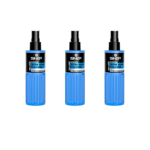 SINEP After Shave Cologne Aqua - Kühlendes Gefühl & langanhaltende Frische - Maskuliner After Shave Splash für Männer, 150 ml × 3 von SINEP
