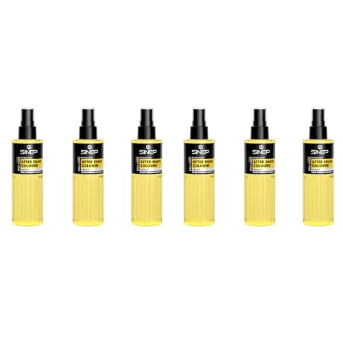 SINEP After Shave Cologne Lemon - Kühlendes Gefühl & langanhaltende Frische - Herren Grooming Splash - 150ml × 6 von SINEP