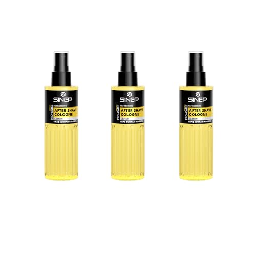 SINEP After Shave Cologne Lemon - Kühlendes Gefühl & langanhaltende Frische - Maskuliner After Shave Splash für Männer, 150 ml × 3 von SINEP