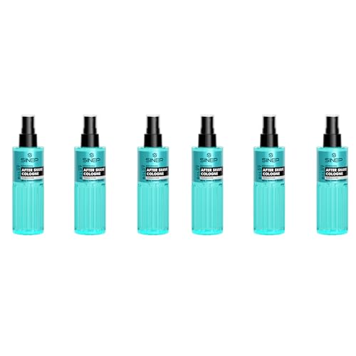 SINEP After Shave Cologne Turquoise - Kühlendes Gefühl & langanhaltende Frische - Herren Grooming Splash - 150 ml × 6 SINEP After Shave Cologne Turquoise - Kühlendes Gefühl & langanhaltende Frische - Herren Grooming Splash - 150 ml × 6 von SINEP
