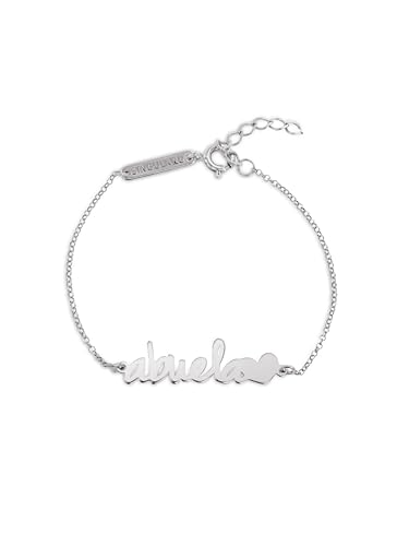 SINGULARU - Abuela Heart Armband. Sterlingsilber mit Rhodium-Beschichtung. Schmuck für Damen. von SINGULARU