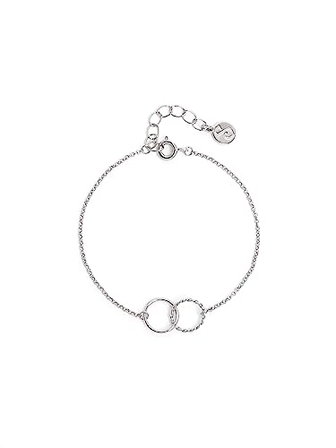 SINGULARU - Circles Twist Armband. Messing mit Rhodium-Beschichtung. Schmuck für Damen. von SINGULARU