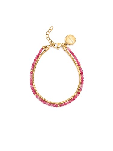 SINGULARU - Armband Cleopatra Pink. Edelstahl mit 18K vergoldung und Naturstein. Schmuck für Damen. SINGULARU - Armband Cleopatra Pink. Edelstahl mit 18K vergoldung und Naturstein. Schmuck für Damen. von SINGULARU