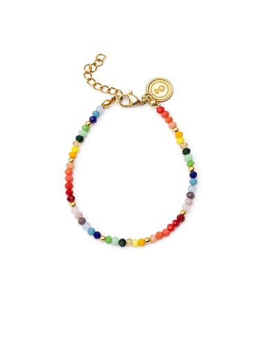 SINGULARU - Armband Rainbow Crystals. Edelstahl mit 18K vergoldung und Kristalle. Schmuck für Damen. von SINGULARU