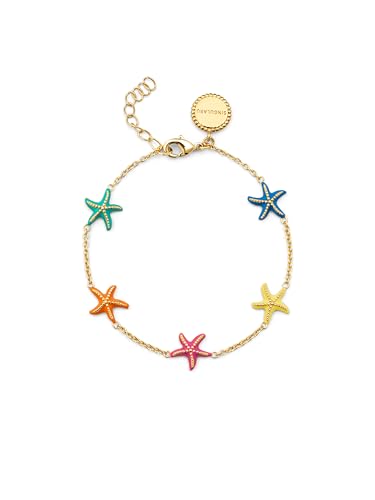 SINGULARU - Armband Starfish Enamel Colors. Messing mit 18K vergoldung und Emaille. Schmuck für Damen. SINGULARU - Armband Starfish Enamel Colors. Messing mit 18K vergoldung und Emaille. Schmuck für Damen. von SINGULARU