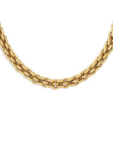 SINGULARU - Big Rope Halskette - 18Kt vergoldetes Stahlcollier - dicke verflochtene Kette - Damenschmuck von SINGULARU