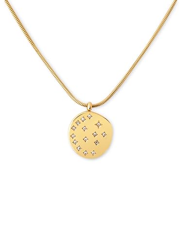 SINGULARU - Bling Halskette. Edelstahl mit 18 Kt Vergoldeter Beschichtung und Zirkonia. Schmuck für Damen. von SINGULARU