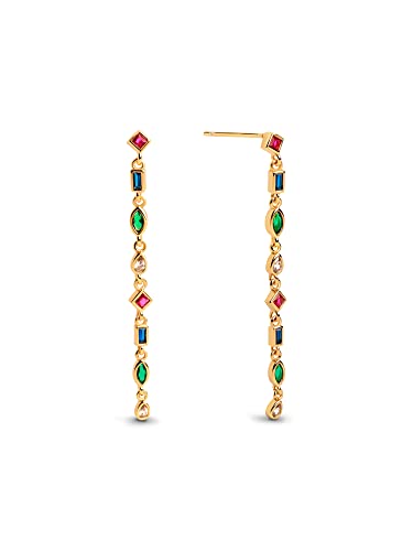 SINGULARU - Cascade Colors Ohrringe. Sterlingsilber mit 18 Kt Vergoldeter Beschichtung. Schmuck für Damen. von SINGULARU