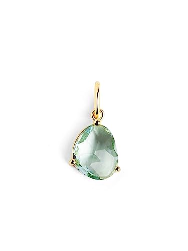 SINGULARU - Birthstones Charm. Sterlingsilber mit 18 Kt Vergoldeter Beschichtung und Kristalle. Schmuck für Damen. März. von SINGULARU