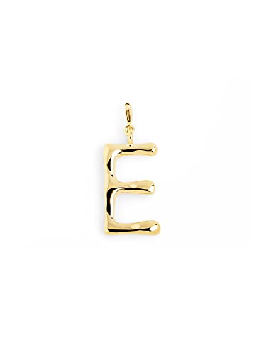 SINGULARU - Letter XL Charm. Messing mit 18 Kt Vergoldeter Beschichtung. Schmuck für Damen. Buchstabe E. von SINGULARU