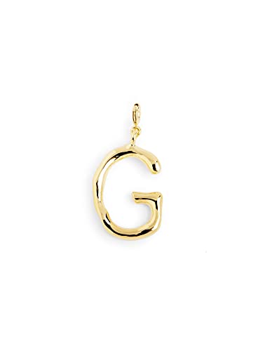 SINGULARU - Letter XL Charm. Messing mit 18 Kt Vergoldeter Beschichtung. Schmuck für Damen. Buchstabe G. von SINGULARU