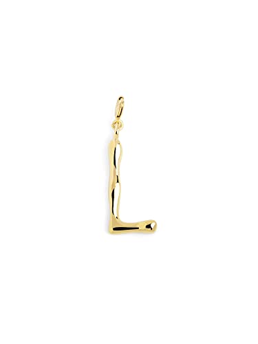 SINGULARU - Letter XL Charm. Messing mit 18 Kt Vergoldeter Beschichtung. Schmuck für Damen. Buchstabe L. von SINGULARU