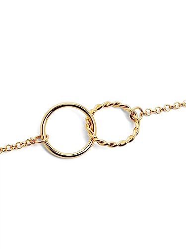 SINGULARU - Circles Twist Armband. Messing mit 18 Kt Vergoldeter Beschichtung. Schmuck für Damen. von SINGULARU