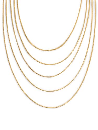 SINGULARU - Cleopatra Halskette. Edelstahl mit 18 Kt Vergoldeter Beschichtung. Schmuck für Damen. von SINGULARU