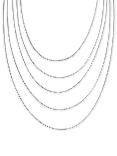 SINGULARU - Cleopatra Halskette. Edelstahl mit Silberfarbener Beschichtung. Schmuck für Damen. von SINGULARU