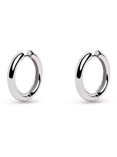 SINGULARU - Carmen M Creolen. Messing mit Rhodium-Beschichtung. Schmuck für Damen. von SINGULARU