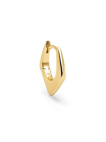 SINGULARU - Einzelner Creolen-Ohrring Point. Messing mit 18 kt Goldbeschichtung und Zirkonia. Schmuck für Damen von SINGULARU