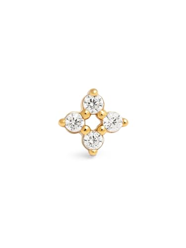 SINGULARU - Einzelner Ohrring Astrela. Silber mit 18K vergoldung und Zirkonia. Schmuck für Damen. von SINGULARU