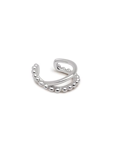 SINGULARU - Einzelner Ear Cuff Nina. Sterlingsilber mit Rhodium-Beschichtung. Schmuck für Damen von SINGULARU