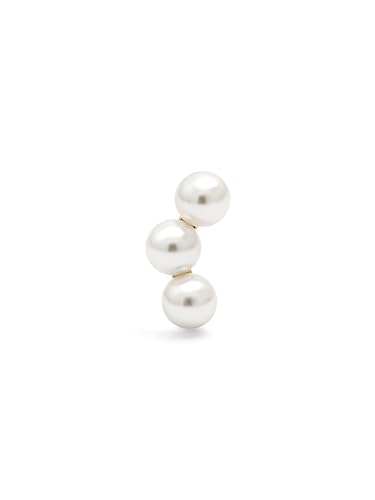 SINGULARU - Einzelner Ohrring Triple Pearls. Messing mit 18K vergoldung und Perle. Schmuck für Damen. von SINGULARU