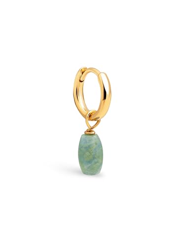SINGULARU - Einzelner Ohrring Blue Stone. Messing mit 18 kt Goldbeschichtung. Schmuck für Damen von SINGULARU