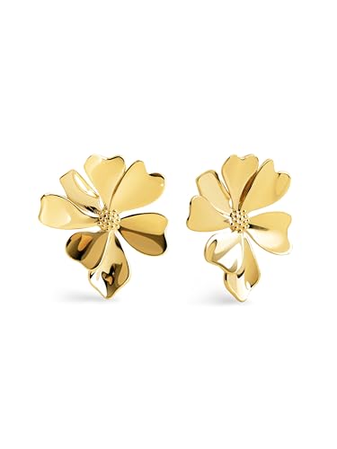 SINGULARU - Flower Spring Ohrringe. Messing mit 18 Kt Vergoldeter Beschichtung. Schmuck für Damen. von SINGULARU