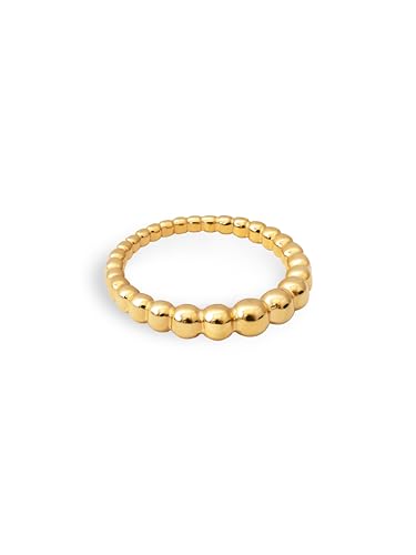 SINGULARU - Grow Pebbles Ring - Größe 14-18 Kt vergoldeter Stahlring - Damenschmuck - Verschiedene Größen und Ausführungen - Größe 10 bis 18 von SINGULARU