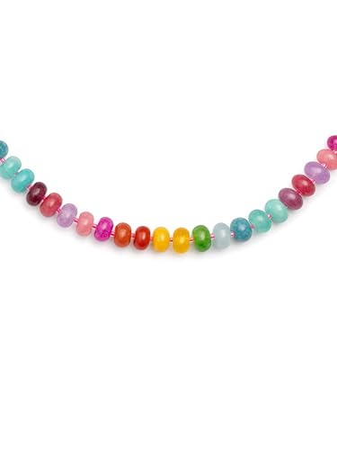 SINGULARU - Halskette Bloom Stones. Edelstahl mit 18K vergoldung und Naturstein. Schmuck für Damen. von SINGULARU