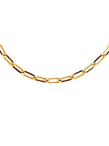 SINGULARU - Halskette Chic Gold - Gliederkette - Anhänger aus Messing mit 18kt Vergoldung - Kette mit verstellbarer Größe - Damenschmuck - Verschiedene Finishes von SINGULARU