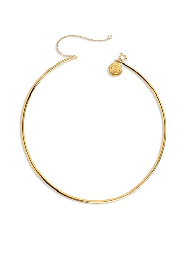 SINGULARU - Choker Line Chain. Edelstahl mit 18 Kt Vergoldeter Beschichtung. Schmuck für Damen. von SINGULARU