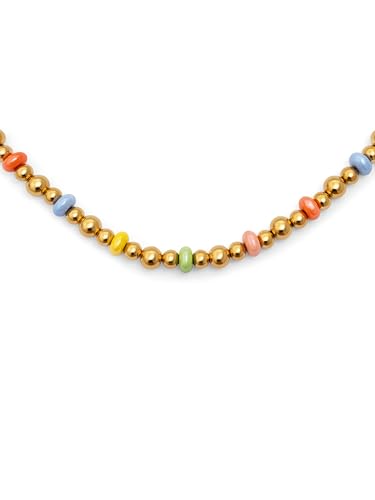 SINGULARU - Halskette Color Bomb. Edelstahl mit 18K vergoldung und Keramik. Schmuck für Damen. von SINGULARU
