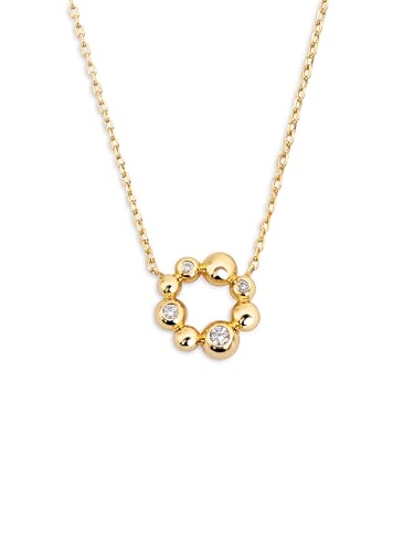 SINGULARU - Cava Halskette. Messing mit 18 Kt Vergoldeter Beschichtung und Zirkonia. Schmuck für Damen. von SINGULARU