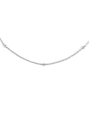 SINGULARU - Dots Halskette. Sterlingsilber mit Rhodium-Beschichtung. Schmuck für Damen. von SINGULARU