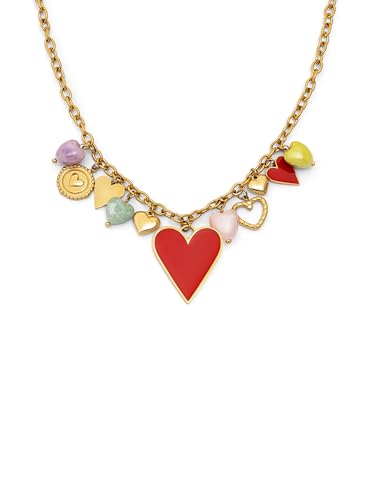 SINGULARU - Halskette Multicharms Herzen. Edelstahl mit 18K vergoldung und Keramik. Schmuck für Damen. SINGULARU - Halskette Multicharms Herzen. Edelstahl mit 18K vergoldung und Keramik. Schmuck für Damen. von SINGULARU