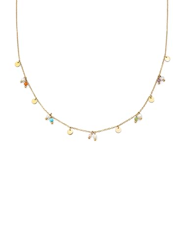 SINGULARU - Halskette Shamira. Edelstahl mit 18K vergoldung und Naturstein, Perle. Schmuck für Damen. SINGULARU - Halskette Shamira. Edelstahl mit 18K vergoldung und Naturstein, Perle. Schmuck für Damen. von SINGULARU