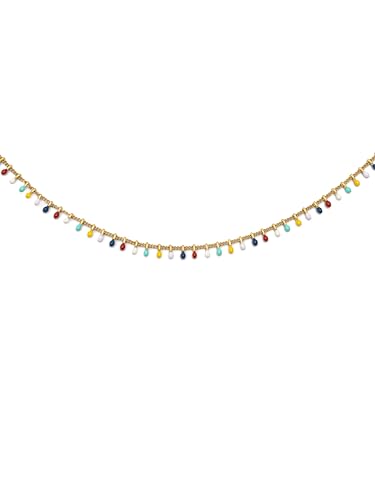 SINGULARU - Halskette Swing Dots Colors Enamel. Edelstahl mit 18K vergoldung und Emaille. Schmuck für Damen. SINGULARU - Halskette Swing Dots Colors Enamel. Edelstahl mit 18K vergoldung und Emaille. Schmuck für Damen. von SINGULARU