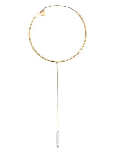 SINGULARU - Halskette Y Pearl. Edelstahl mit 18K vergoldung und Perle. Schmuck für Damen. SINGULARU - Halskette Y Pearl. Edelstahl mit 18K vergoldung und Perle. Schmuck für Damen. von SINGULARU