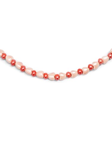 SINGULARU - Heart to Heart Halskette. Edelstahl mit 18 Kt Vergoldeter Beschichtung und Keramik. Schmuck für Damen. von SINGULARU