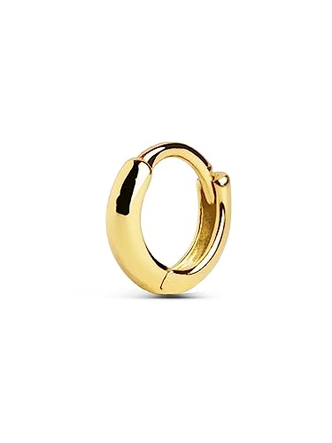 SINGULARU - Einzelner Creolen-Ohrring Klein 5. Sterlingsilber mit 18 kt Goldbeschichtung. Schmuck für Damen. von SINGULARU