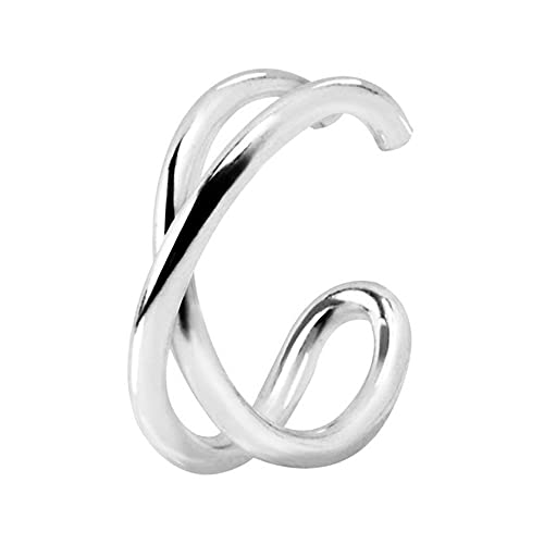 SINGULARU - Einzelner Ear Cuff Cross. Sterlingsilber mit Rhodium-Beschichtung. Schmuck für Damen. von SINGULARU