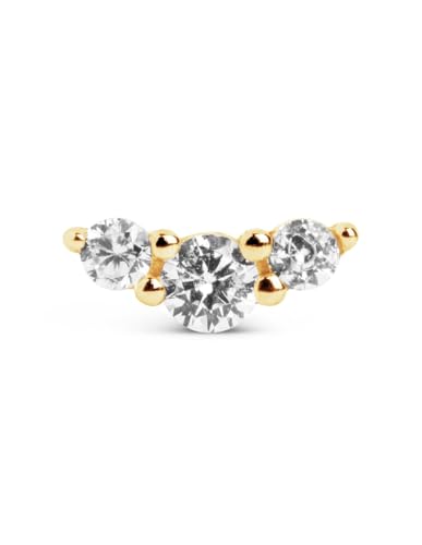 SINGULARU - Einzelner Ohrring Freesia Spark. Sterlingsilber mit 18 kt Goldbeschichtung. Schmuck für Damen von SINGULARU