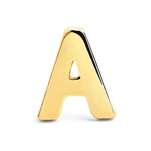 SINGULARU - Einzelner Ohrring Letter. Sterlingsilber mit 18 kt Goldbeschichtung. Schmuck für Damen. Buchstabe J von SINGULARU