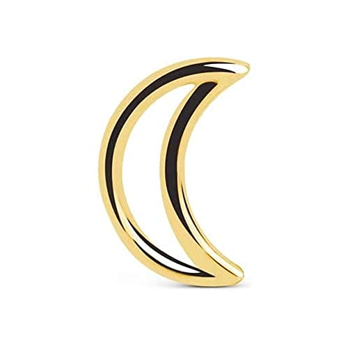 SINGULARU - Einzelner Ohrring Mini Moon Shape. Sterlingsilber mit 18 kt Goldbeschichtung. Schmuck für Damen von SINGULARU