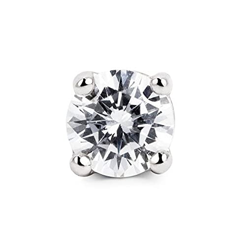 SINGULARU - Einzelner Ohrring Mini Spark. Sterlingsilber mit Rhodium-Beschichtung. Schmuck für Damen von SINGULARU