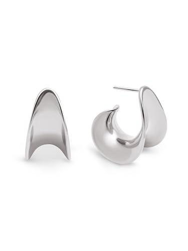 SINGULARU - Lucy Ohrringe. Edelstahl mit silberfarbener Beschichtung. Schmuck für Damen. von SINGULARU