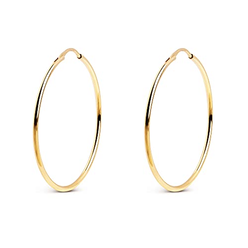 SINGULARU - Maria L Creolen. Messing mit 18 Kt Vergoldeter Beschichtung. Schmuck für Damen. von SINGULARU