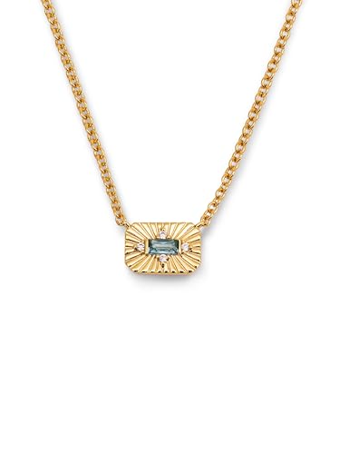 SINGULARU - Memories Halskette. Messing mit 18 Kt Vergoldeter Beschichtung und Zirkonia. Schmuck für Damen. von SINGULARU