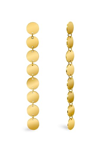 SINGULARU - Mirror 8 Suns Ohrringe. Edelstahl mit 18 Kt Vergoldeter Beschichtung. Schmuck für Damen. von SINGULARU