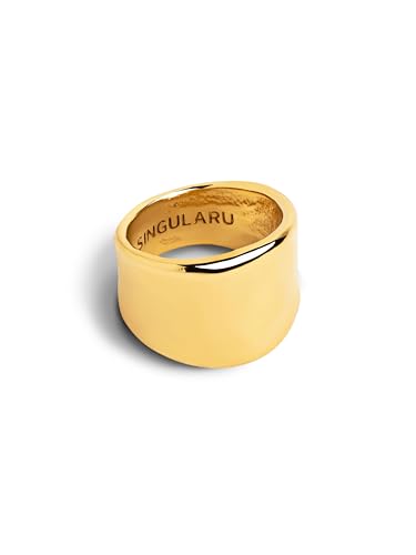 SINGULARU - My Ocean Ring - 18 Kt vergoldeter Messingring - Damenschmuck - Made in Europe - Größe 50-58 - Verschiedene Größen und Ausführungen - Größe 50 von SINGULARU